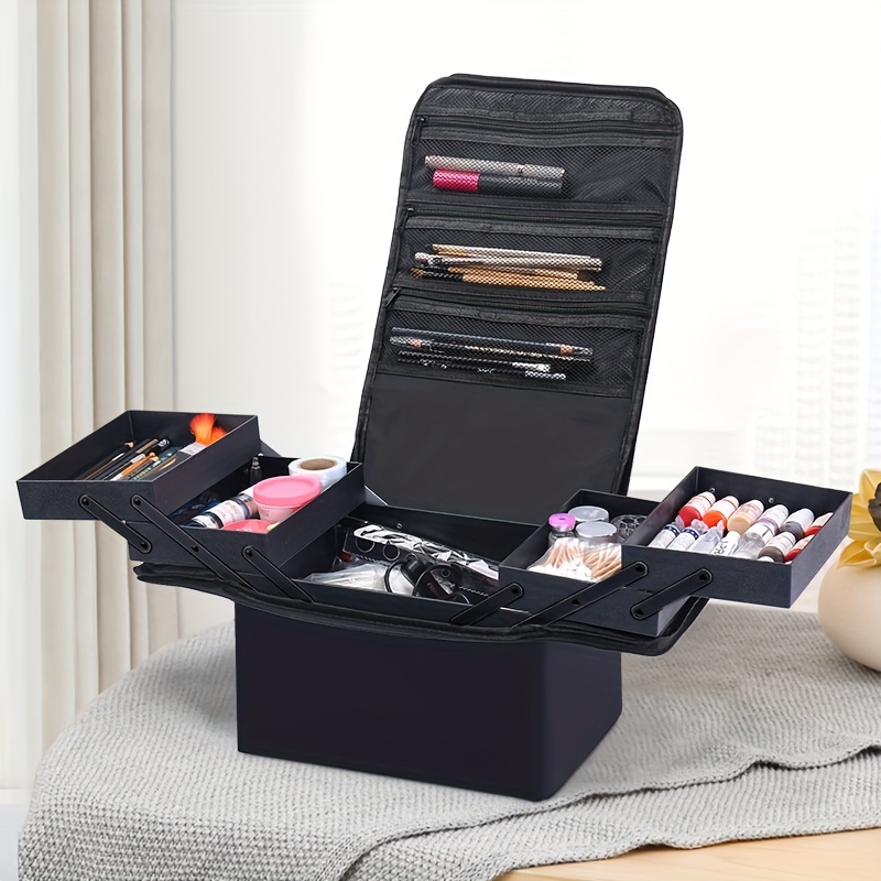Plastic Cosmetic Makeup Storage Box Organizer Case Holder Jewelry with  Drawer  Caja de almacenamiento de maquillaje, Almacenamiento de maquillaje,  Cajas organizadoras