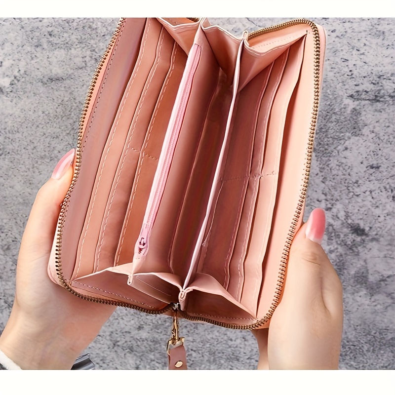 Tassel Decor Long Wallet, Foldable Solid Color Clutch Purse, Simple Mobile  Phone Bag With Card Slots - Temu