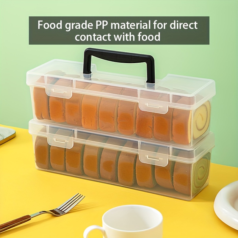 Transparent Plastic Reusable Flip Cake Reinforced Storage Box With