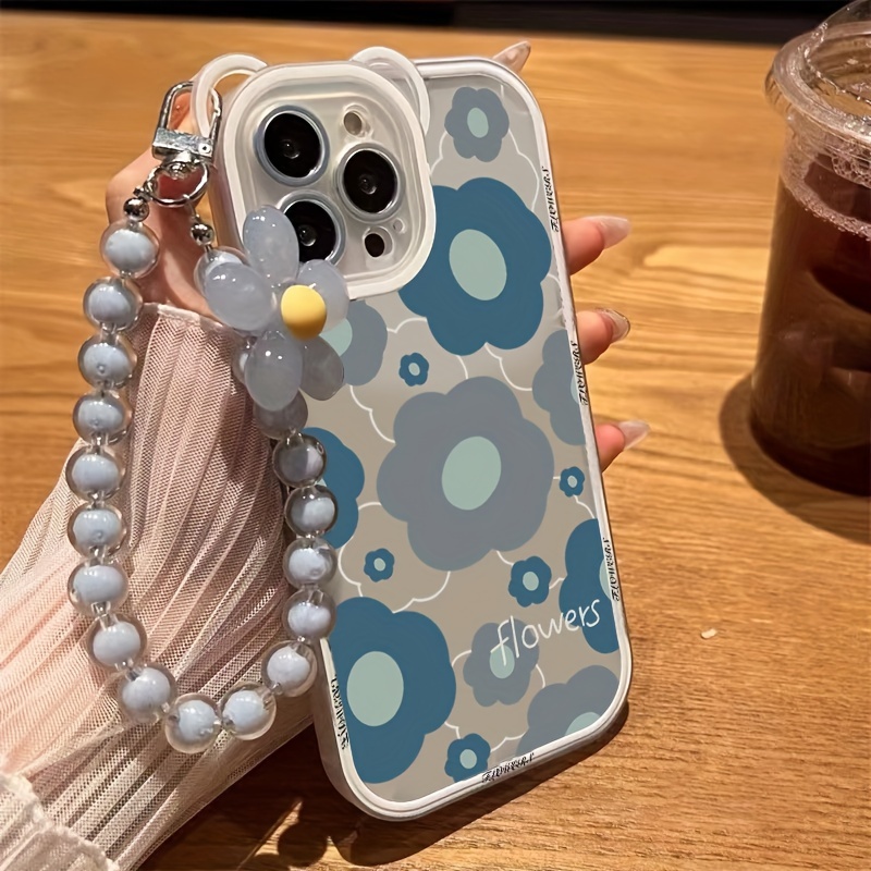 Cute 3d Rainbow Bear Ear Flower Transparent Hang Phone Chain Silicone Case  Clear Soft Back Cover For Iphone14/14plus/14pro/14pro Max,iphone13/13mini/13pro/13pro  Max,iphone12/12mini/12pro/12pro Max,iphone11/11pro/11pro Max,iphonex/xs/xs  Max