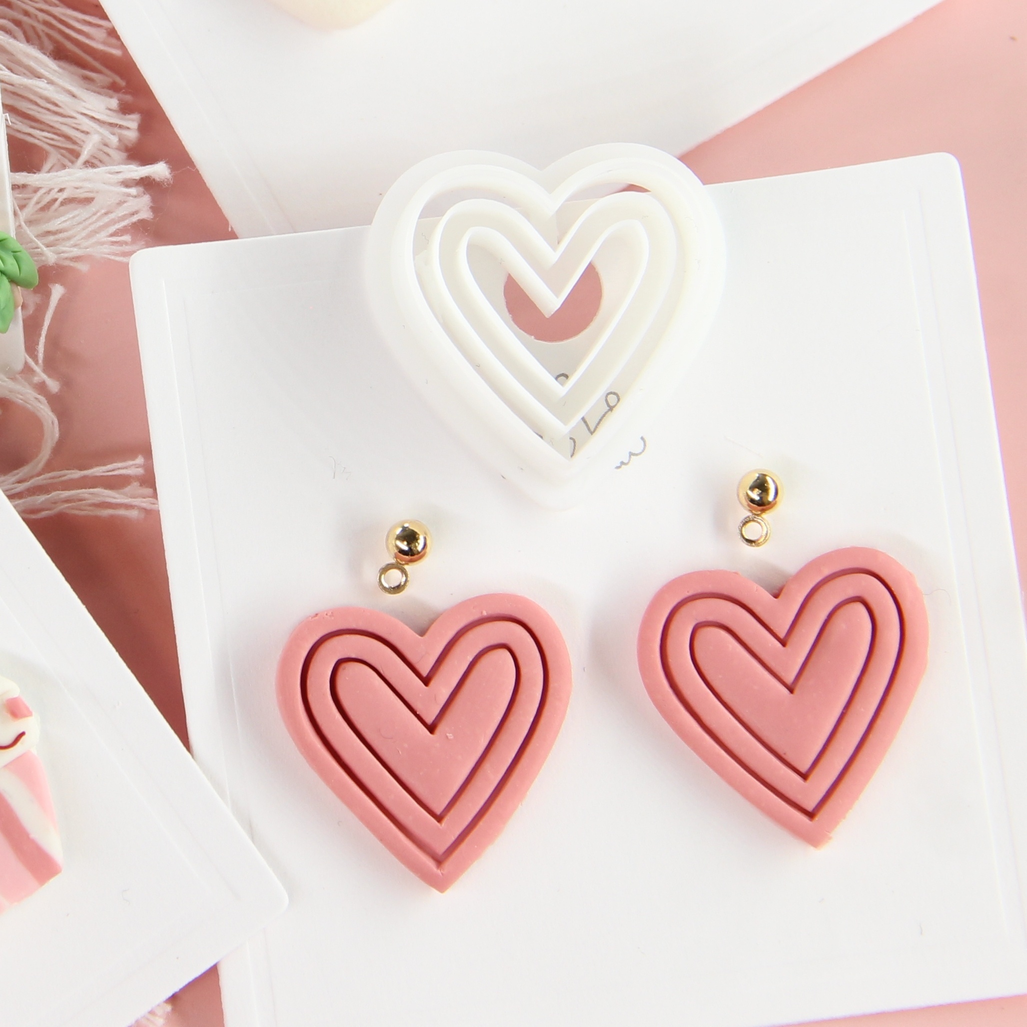 Two Heart Valentines Clay Cutters