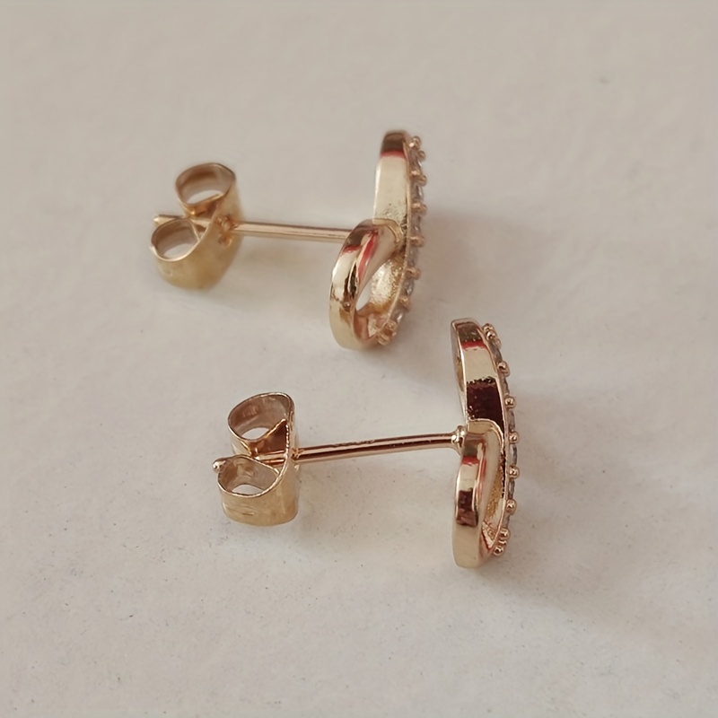 Lucky Cubic Zirconia Infinity Stud Earrings