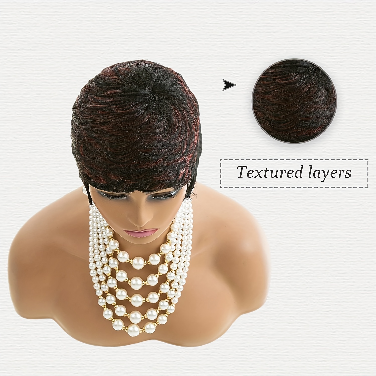 Pixie Cut Short Wig for Women Layered Hairstyles Cosplay Costume