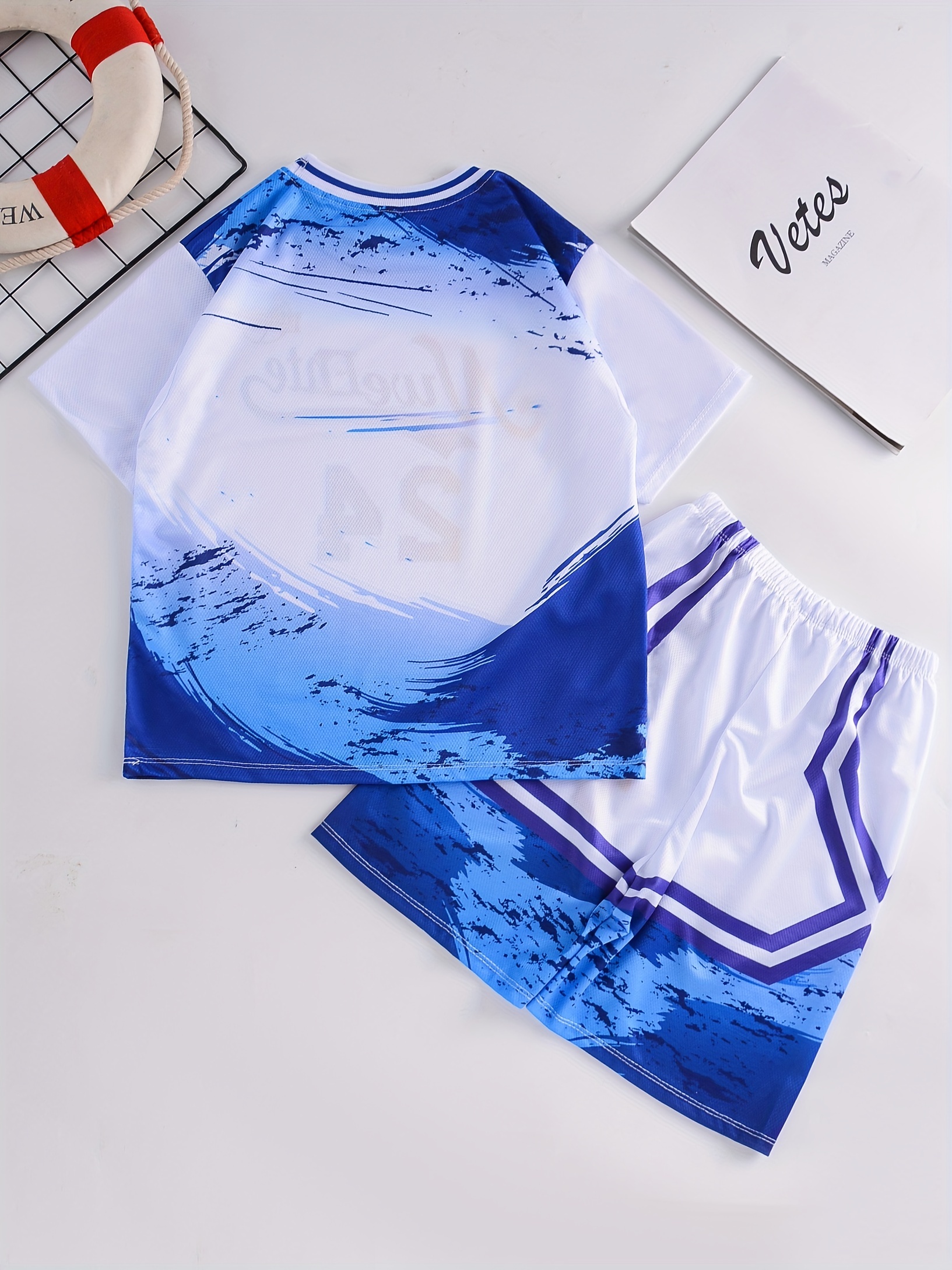 Boys Casual Sports Basketball Suit Two-piece Set - Temu