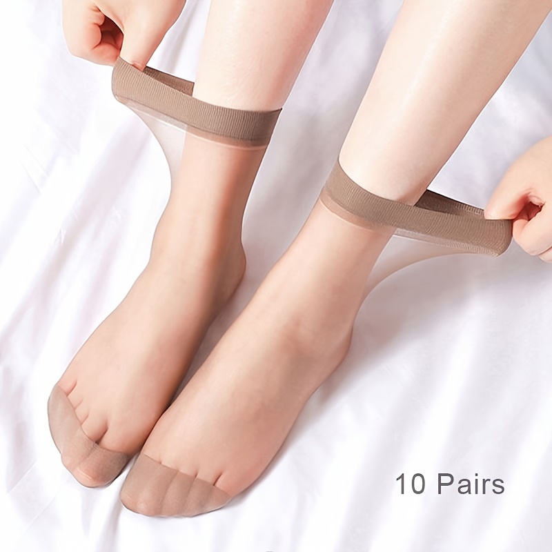 Fishnet socks for sexy women / Pair of nylon socks with medium and