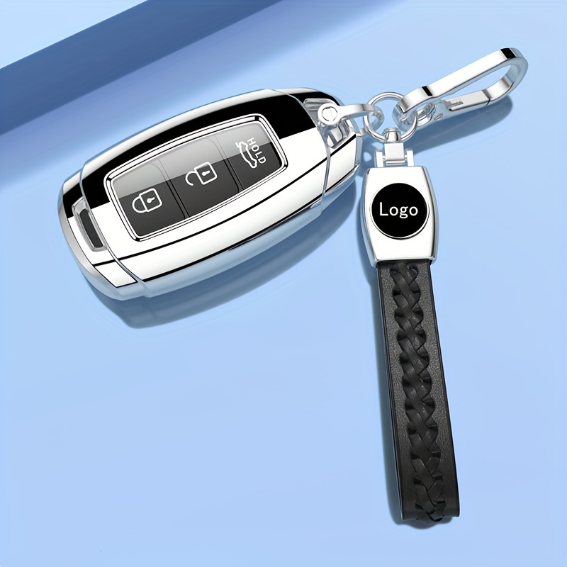Housse de clé de voiture pour Hyundai Ix35 2015 2016 2017 2018 2019 2020  2021 Accessoires de couverture Porte-clés de style de voiture Shell  Keychain Protection