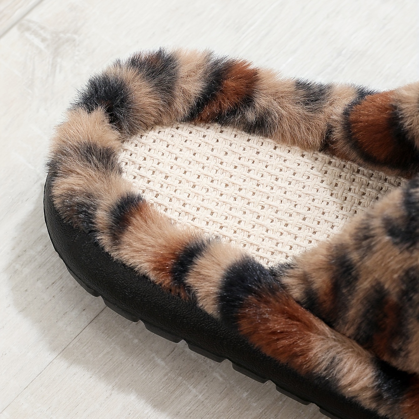 Animal-Patterned Soft Teddy Fabric Slippers