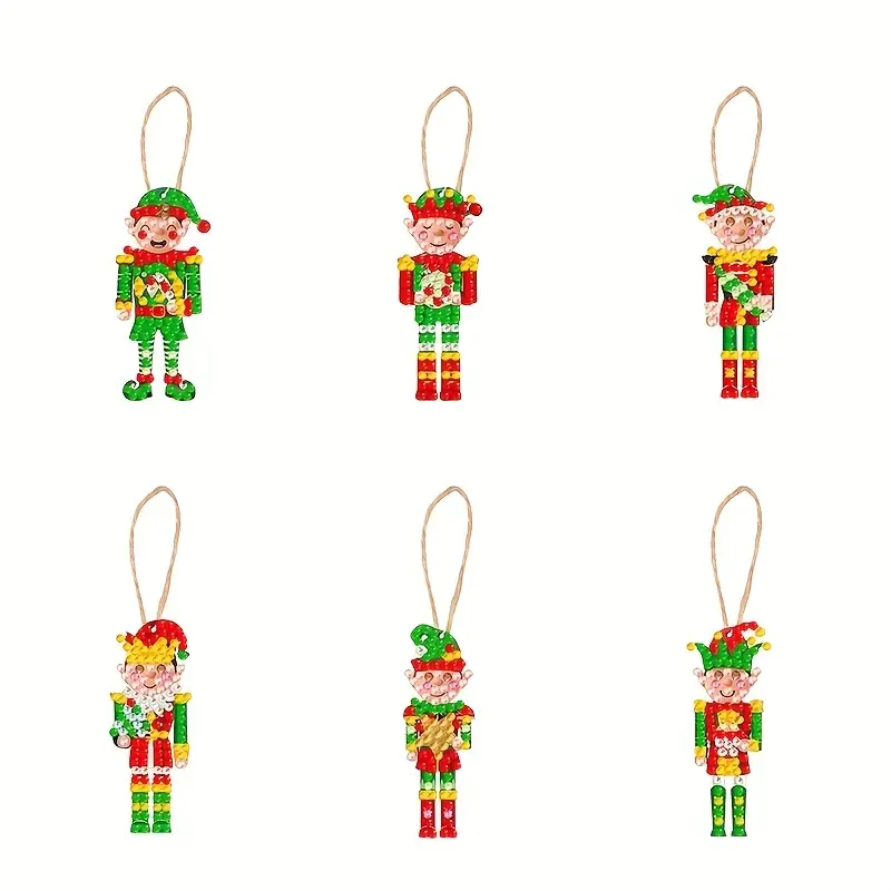 Diy Single sided Christmas Doll Ornaments Artificial Diamond - Temu