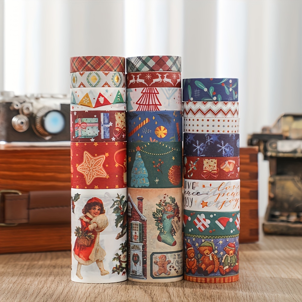 Paper Tape Christmas Gift Tape Hand Tent Tape Christmas - Temu