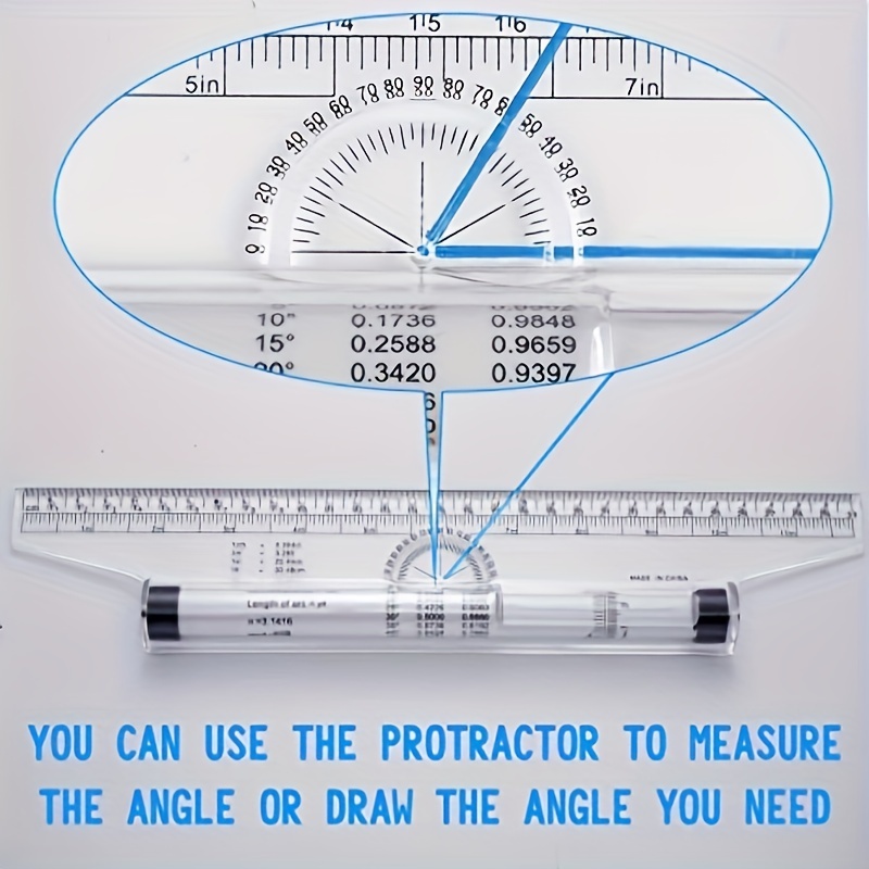 Multifunctional Folding Geometric Drawing Ruler Parallel - Temu