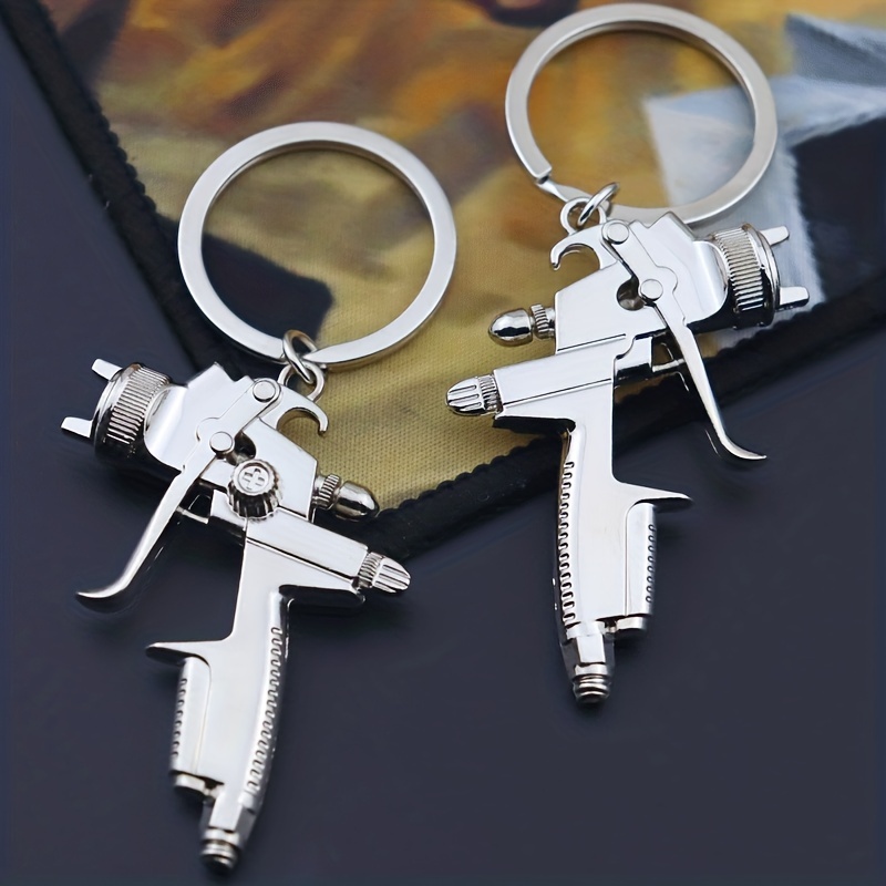 Mini Metal Water Gun Air Gun Keychain Pendant For Men - Temu