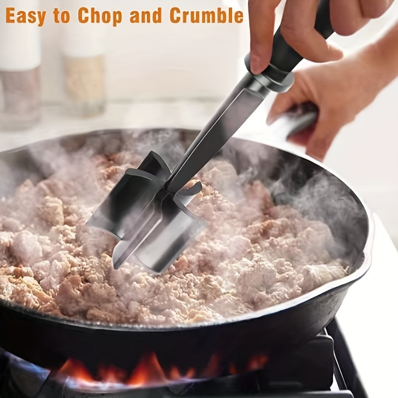 Upgrade Meat Chopper, Heat Resistant Meat Masher For Hamburger Meat, Ground  Beef Smasher, Nylon Hamburger Chopper Utensil, Ground Meat Chopper, Non  Stick Mix Chopper, Mix And Chop, Potato Masher Tool For Hotel/commercial
