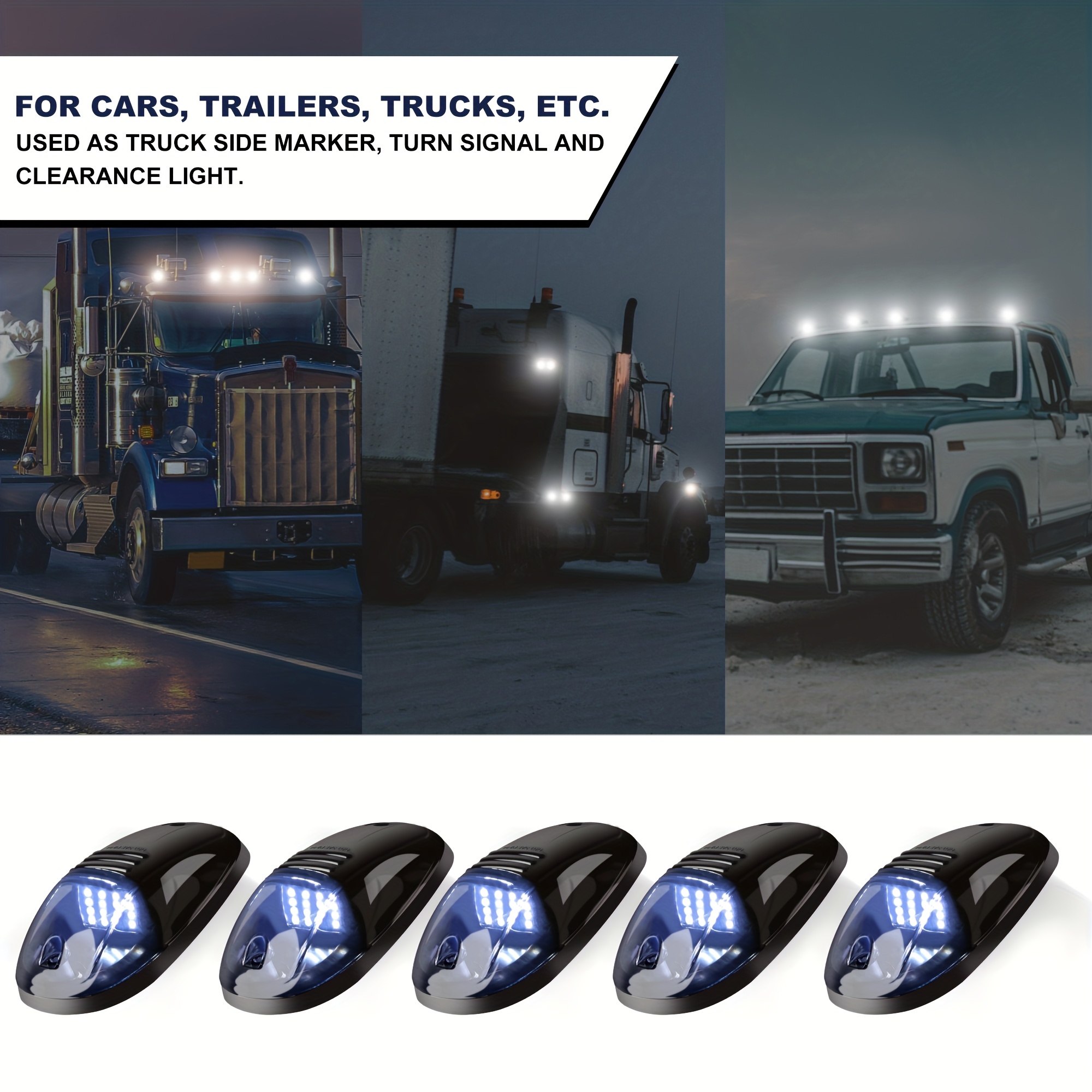 Luces de marcador laterales de 24 V, luces LED para camión de remolque, luz  LED impermeable para caravana, carga, camión semirremolque, remolque de