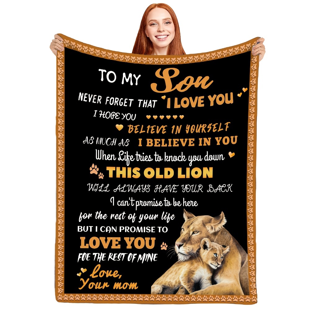 Gifts For Sons From Mothers, Blanket Mother And Son Gifts, I Love