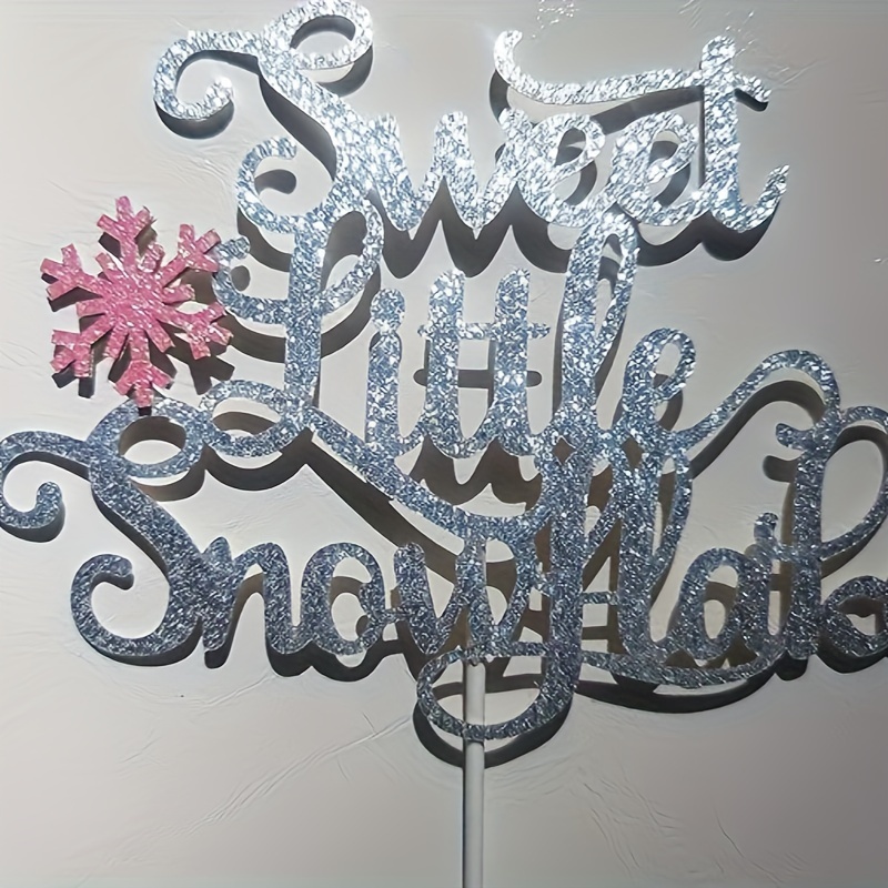 Glitter Snowflake Cake Topper - Free Download