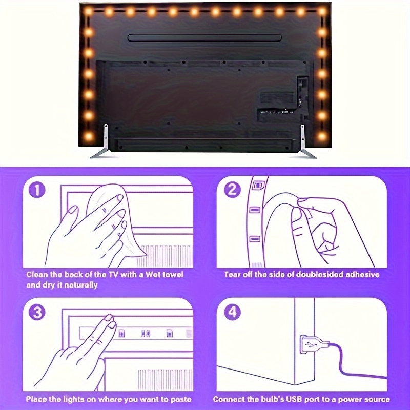 Tira flexible auto adhesiva de leds RGB