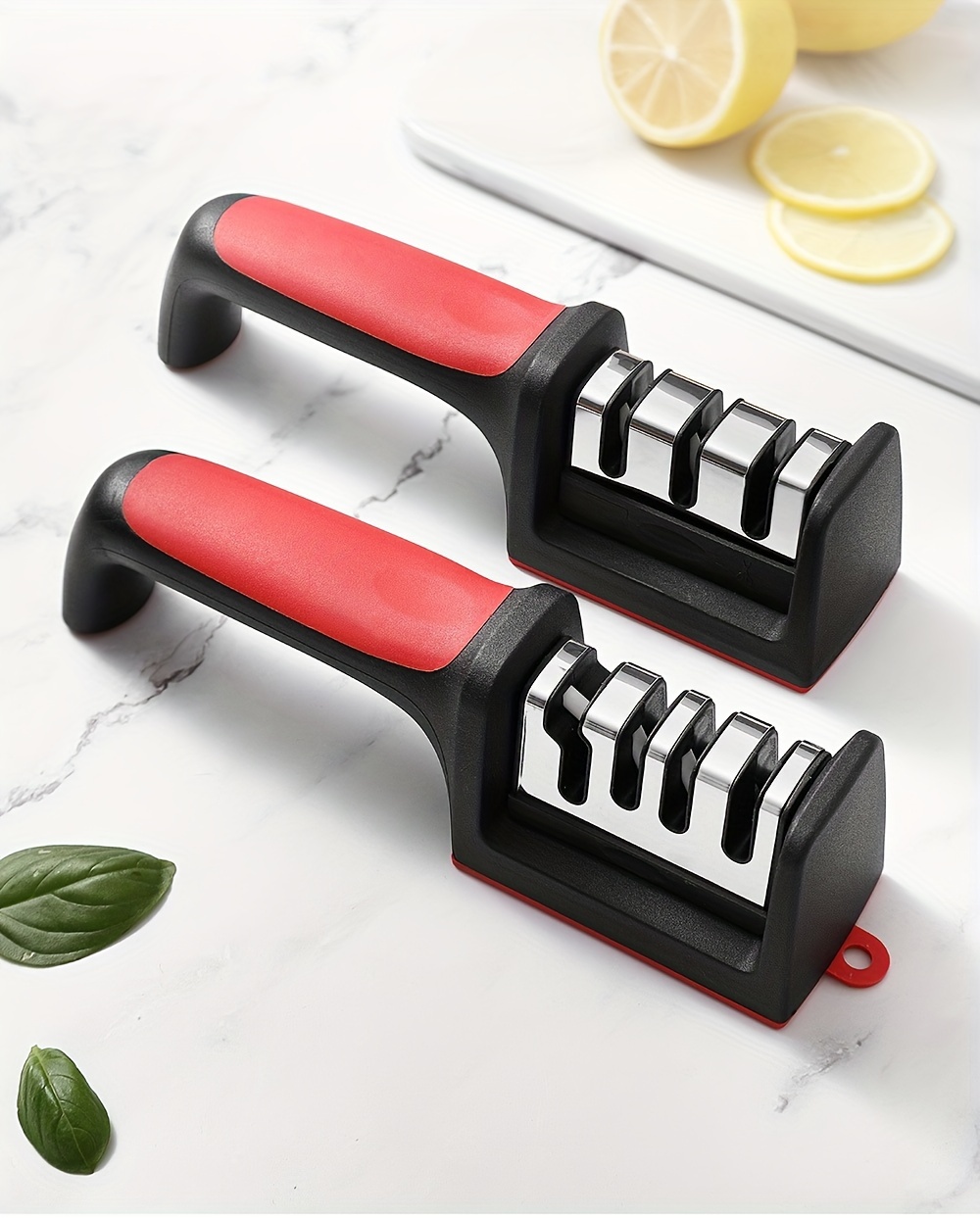 Kitchen 3-stage knife sharpener household multi-function handheld