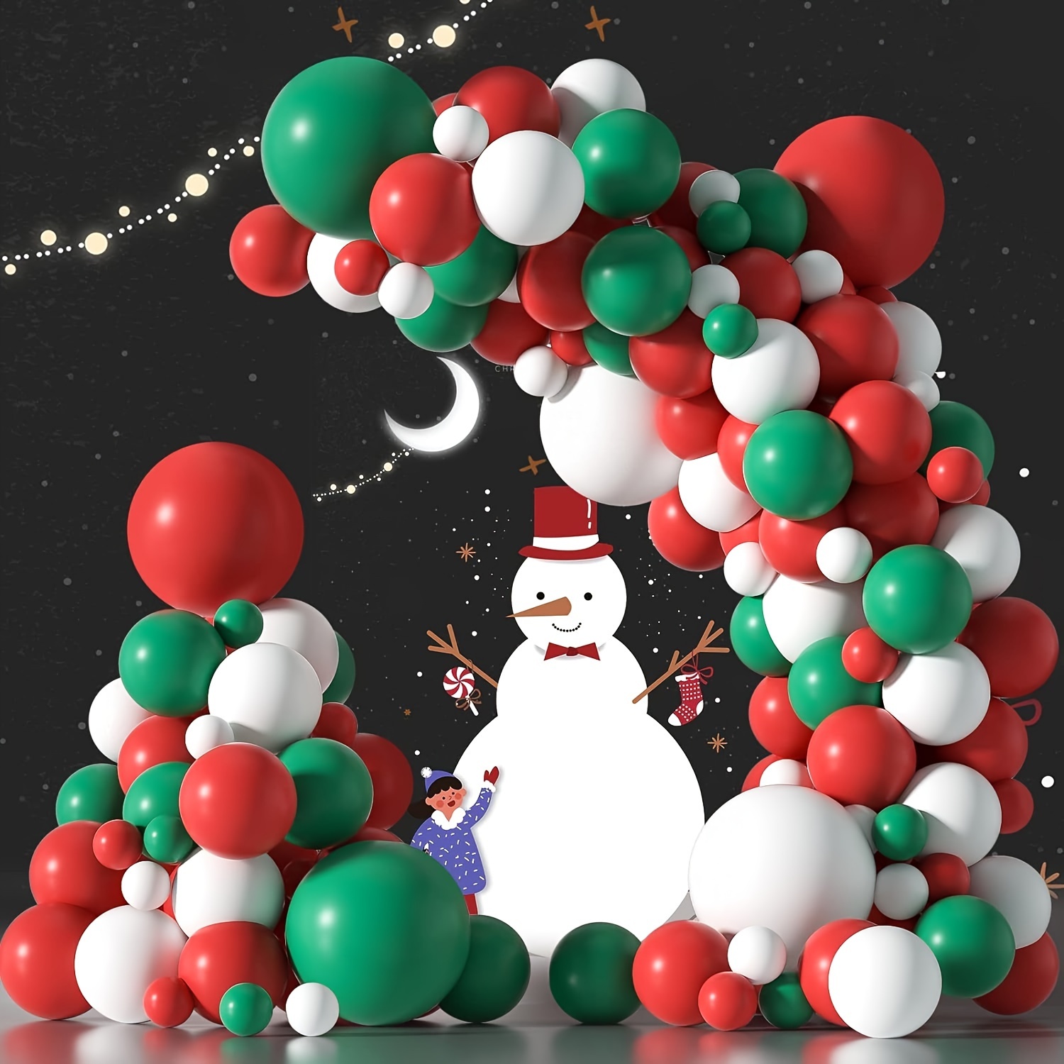 Ensemble, Kit D'arche De Guirlande De Ballons De Noël - Ballons De  Décorations De Fête Rouge Et Blanc Pour Les Vacances De Noël, Décorations  De Fête D'hiver Du Nouvel An - Temu