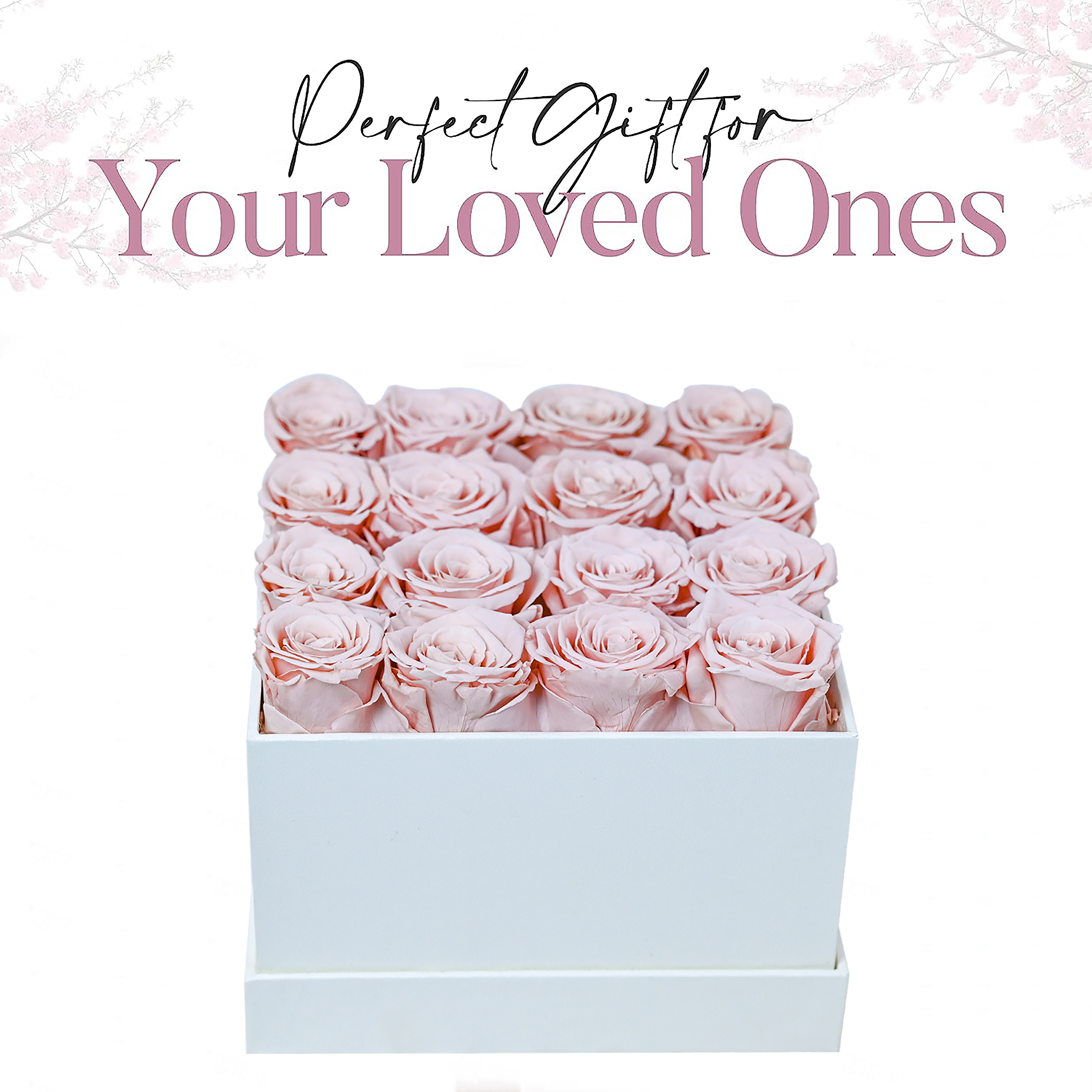 16pcs Forever Flowers Heart Shape Box - Rosas Preservadas, Rosas Inmortales  Que Duran Un Año - Flores Preservadas
