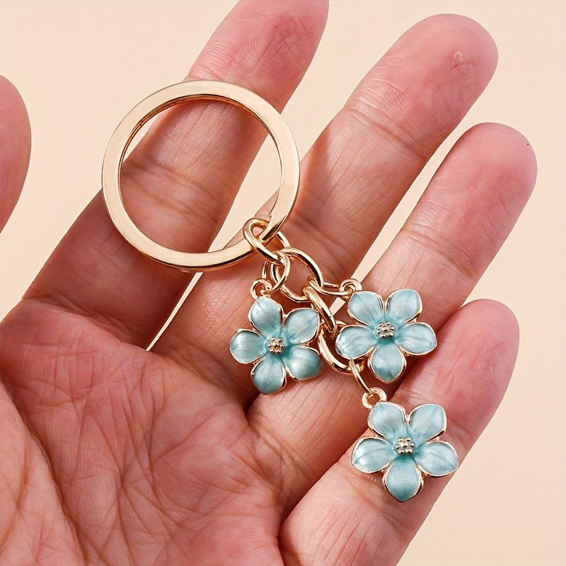 Flower Charm Keychain Customizable Key Ring Bag Accessory Car Pendant Phone  Ornament - Temu