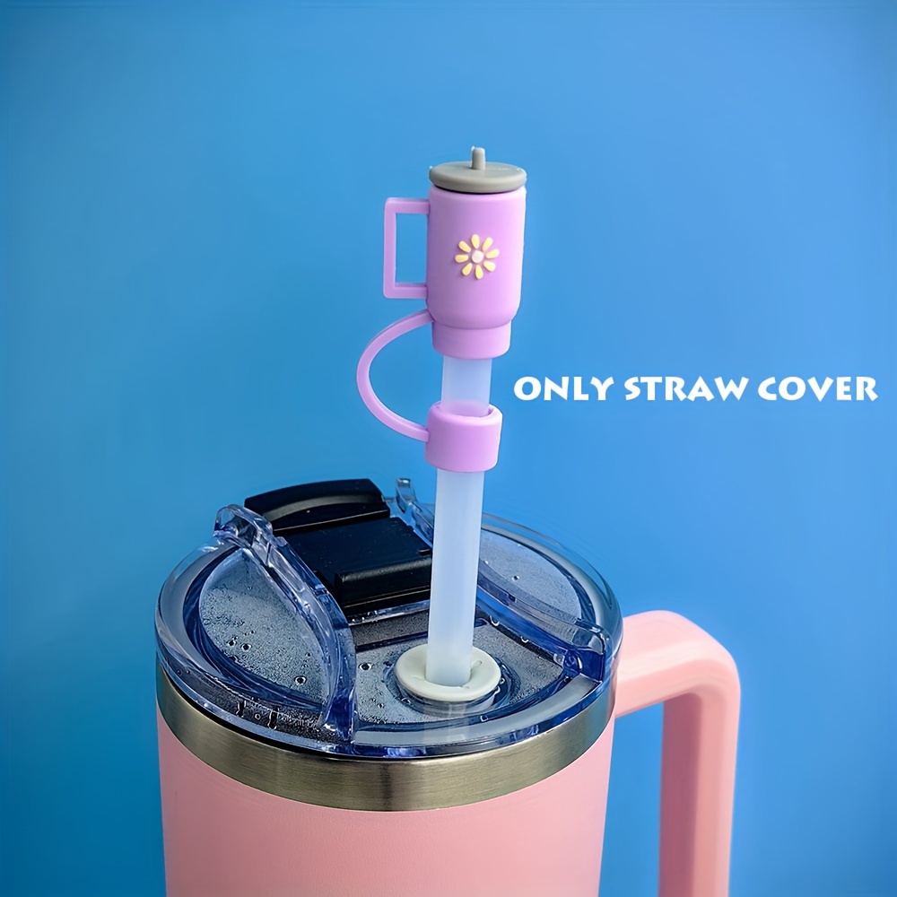 Lovely Cartoon Reusable Drinking Straw Plugs, Dustproof Spill