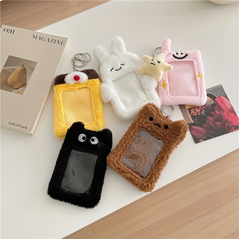 Mignon Cartoon Transparent Card Sleeve, Pendentif De Couverture De