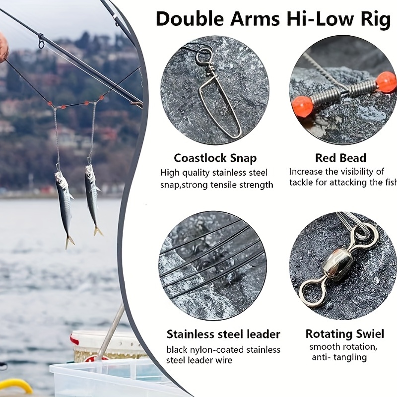 Fishing Wire Leader Rigs Trace 12pcs Saltwater Fishing Tackle Rigs with  Swivels Snap, High Strength Nylon-coated Line for Lure Baits Connector  Fishing Gear Equipments : : Sports & Outdoors