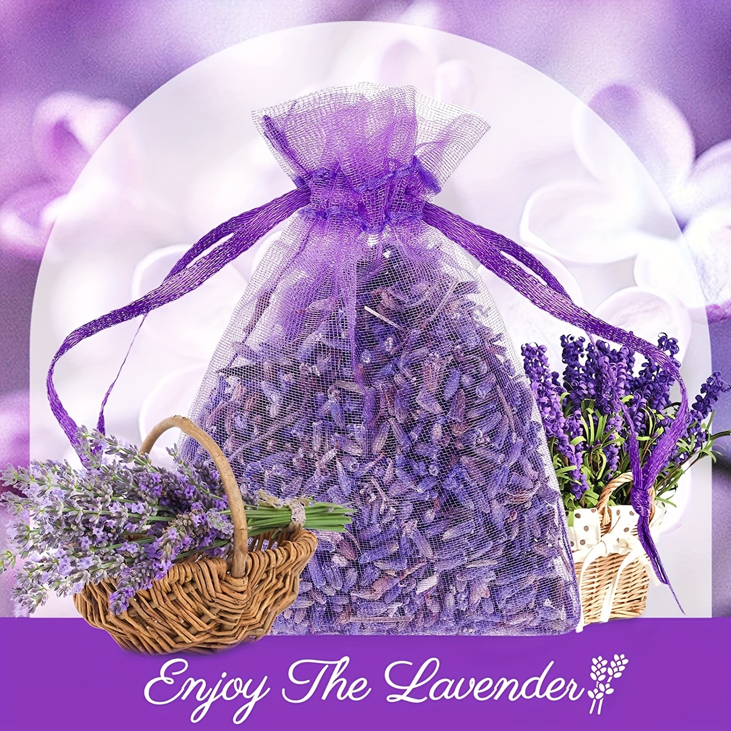Lavender Sachets for Drawer Closet, French Lavender Buds Air Freshener  Calming Relaxing, Natural Moth Repellent, Gift Sachet, Gift for Mom 