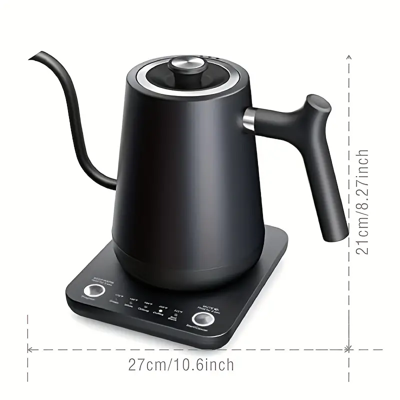 Electric Stainless Steel Gooseneck Kettle Hand Brew Coffee Pot Electric  Kettle Boiling Kettle Adjustable Temperature Insulation Gooseneck Pot  Electric Tea Pot Drinkware, Kitchenware, Kitchen Accessories Kitchen Stuff  Small Kitchen Appliance - Temu