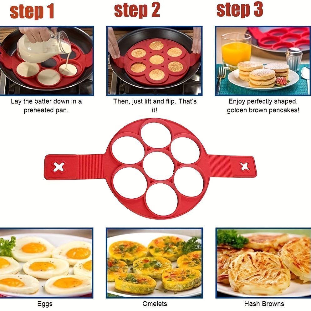 7 Holes Round Silicone Egg Cooker