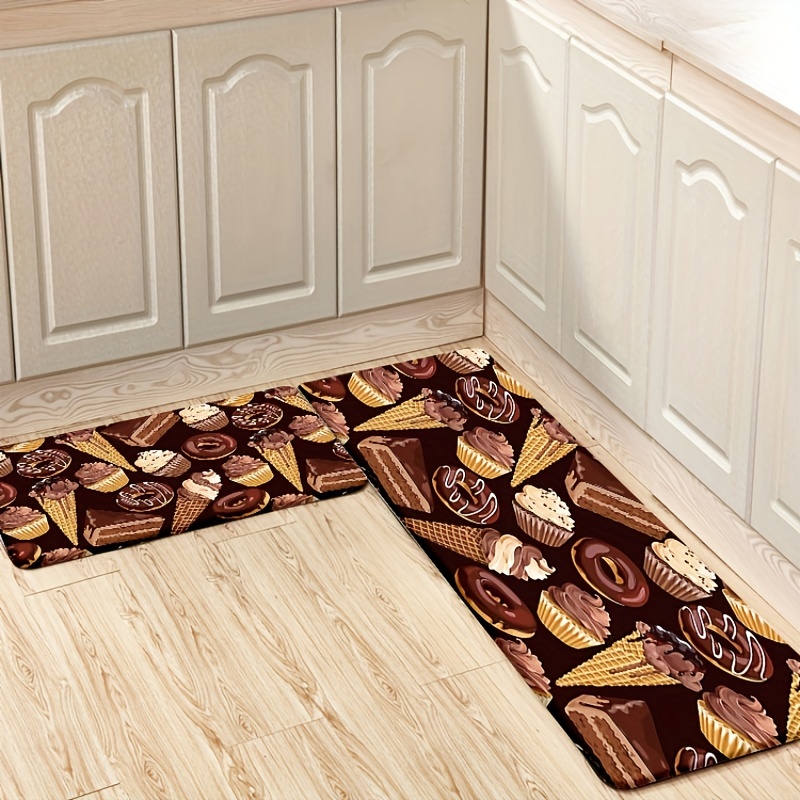 Kitchen floor mat, Spoon Spices Kitchen Non Slip Anti Fatigue Floor Mats,  Comfort Soft Absorb Cushioned Standing Doormat Runner Rugs 