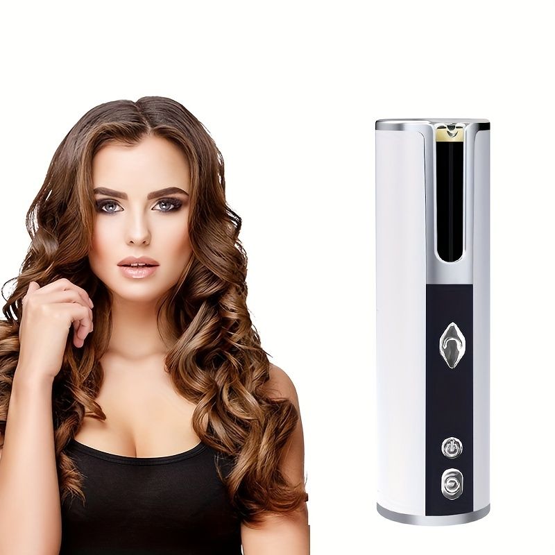 Curling Iron Female Hair Styling Tool Usb Rechargeable Automatic Hair  Curler Anti Scald Design Female Gift - Appliances - Temu