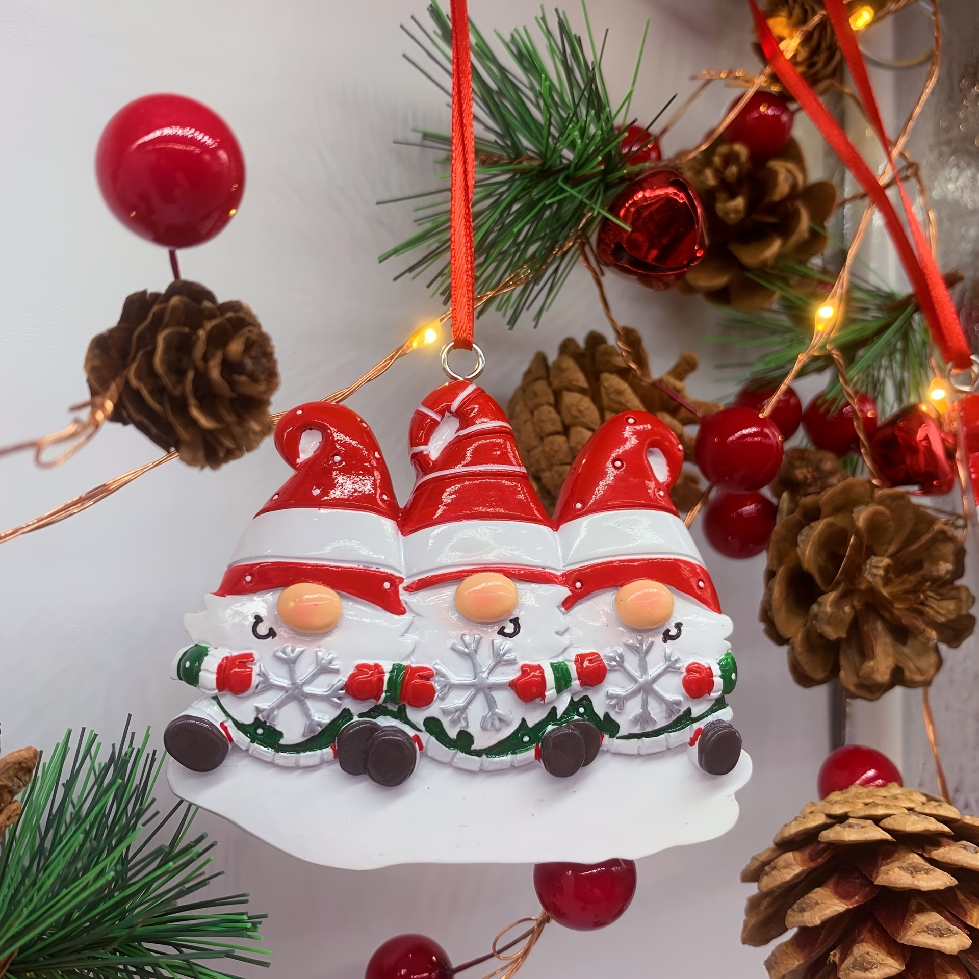 6 adornos de mesa con colgante navideño, centro de mesa decorativo, bonito  colgante de resina para decoración navideña, decoración de escritorio para  Macarena colgante de navidad