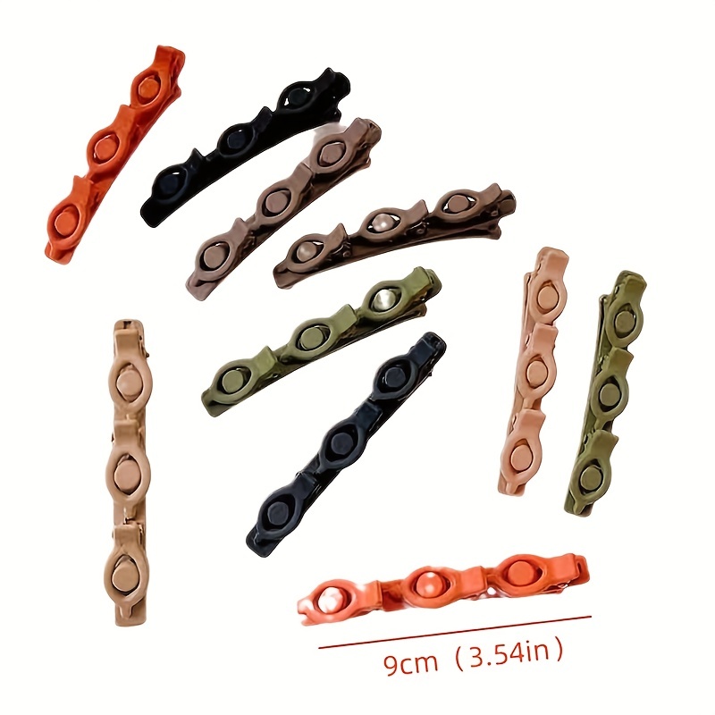 5pcs/set Matte Duckbill Clips With Three Small Clips Princess Head Braided  Hair Clips Frosted Broken Hair Side Clips