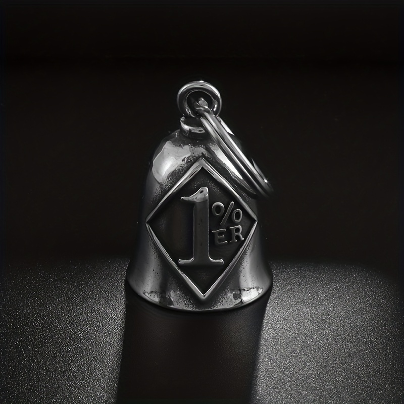 Retro Punk Style Bell Pendant Keychain for Men