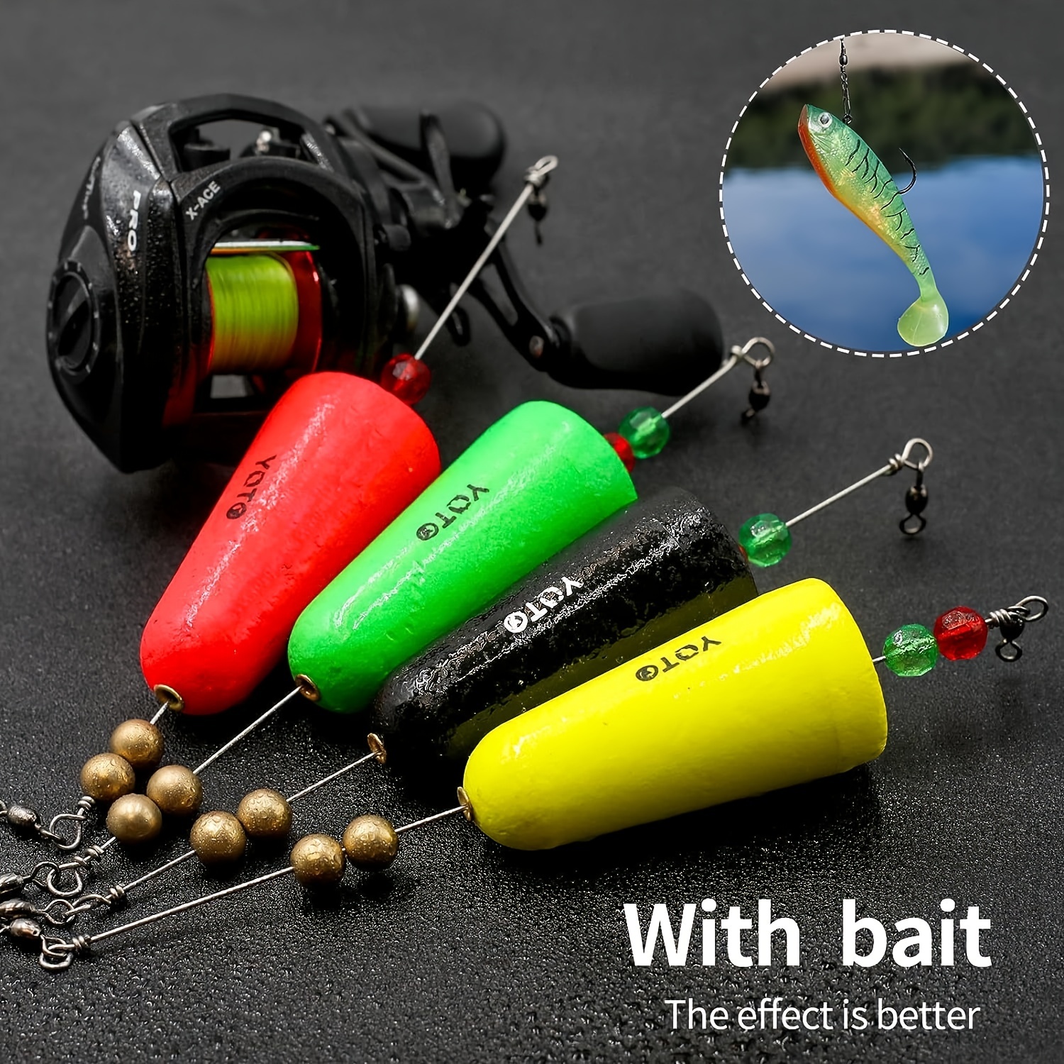 Weighted Popping Cork Floats Rattling Rig Fishing - Temu Australia