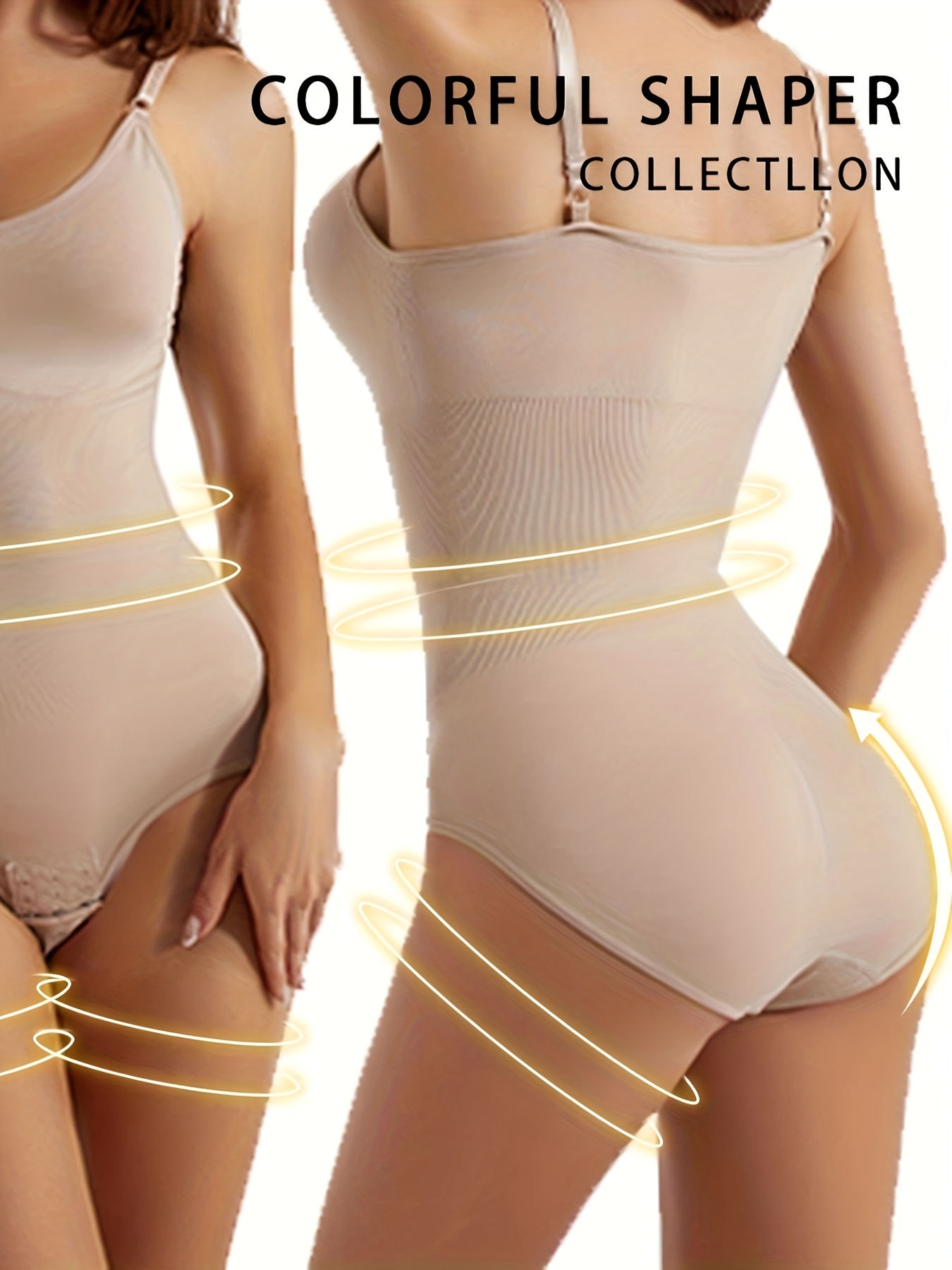 Seamless Solid Shaping Bodysuit Tummy Control Butt Lifting - Temu Canada