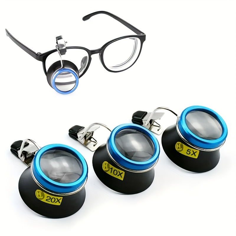 Gafas de Lupa con Luz LED para Trabajo Cercano Joyería Relojería