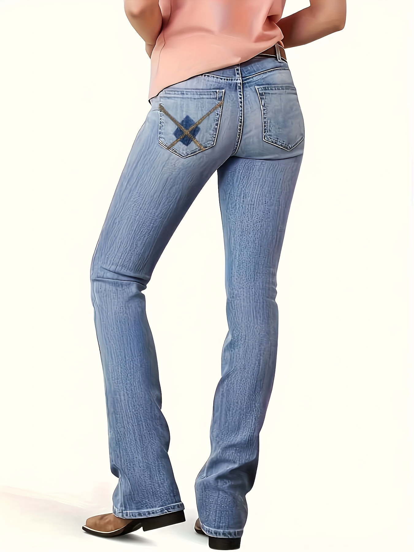Mulheres Cowgirl Jeans - Temu Portugal