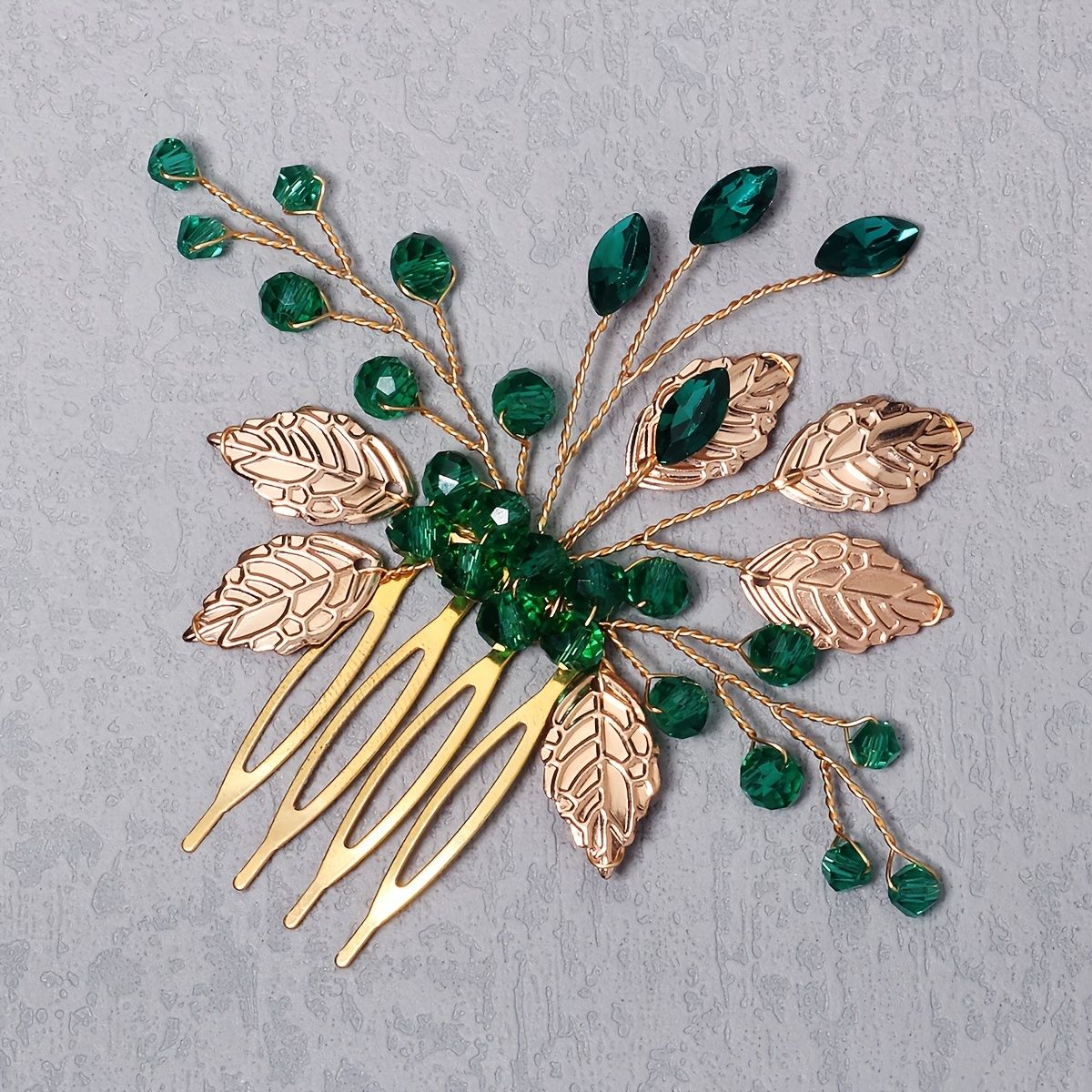 Alloy Leaf Crystal Hair Comb Rhinestone Bridal Hair Pin Wedding Headpiece  Accessories For Women Girls | Shop Now For Limited-time Deals | Temu