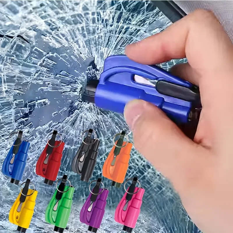 1 Safety Belt Cutter Emergency Key Chain Car Escape Tool - Temu Japan