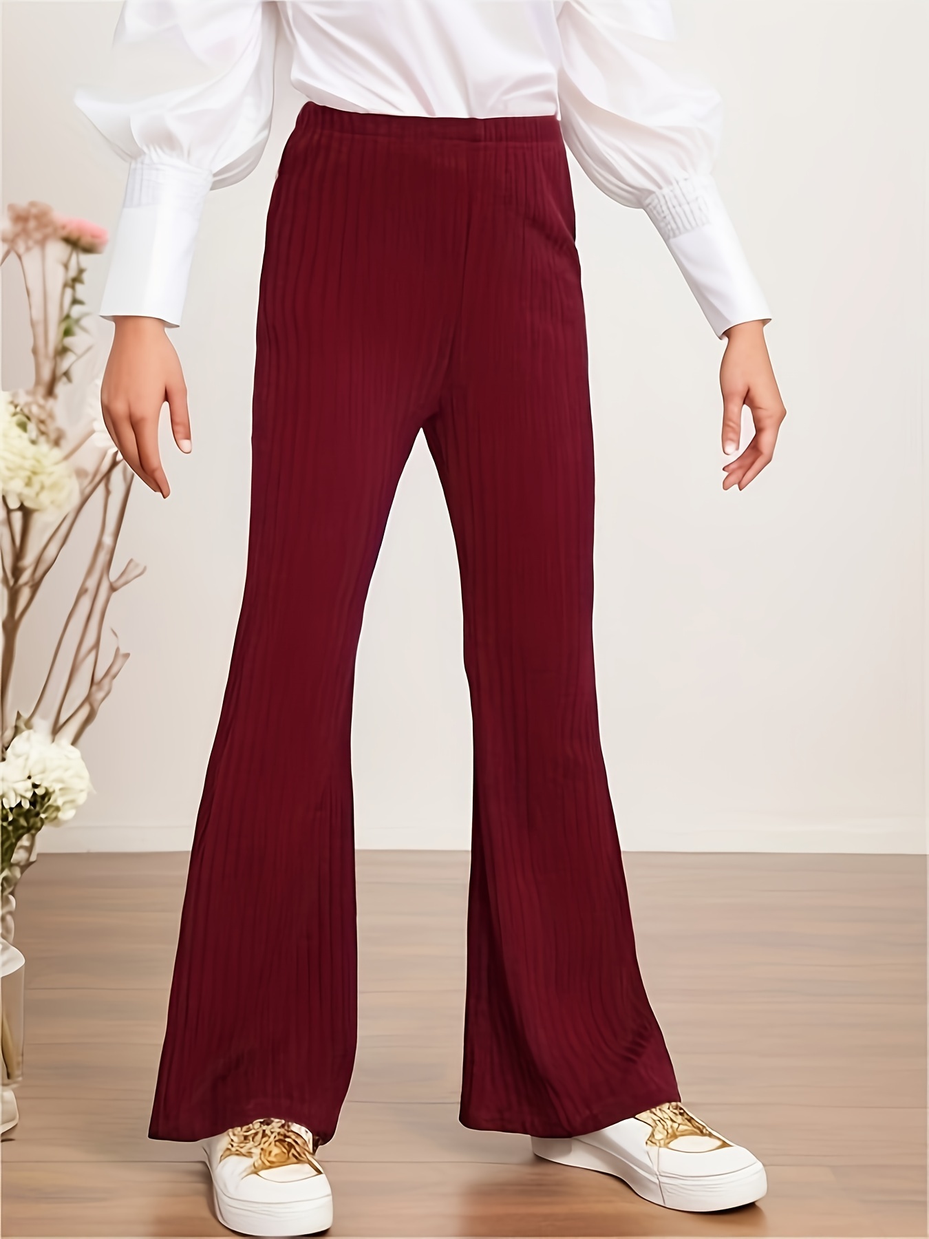 Trousers Skinny Pants Bell Bottom Long Pants Flared Pants Casual Solid  Fashion