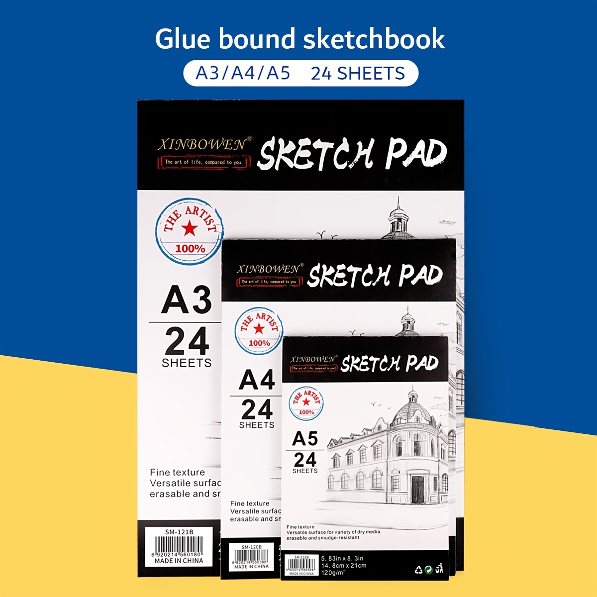 Goldline Glued Sketch Pad - Sizes Listed*** - Art Supplies from Crafty Arts  UK