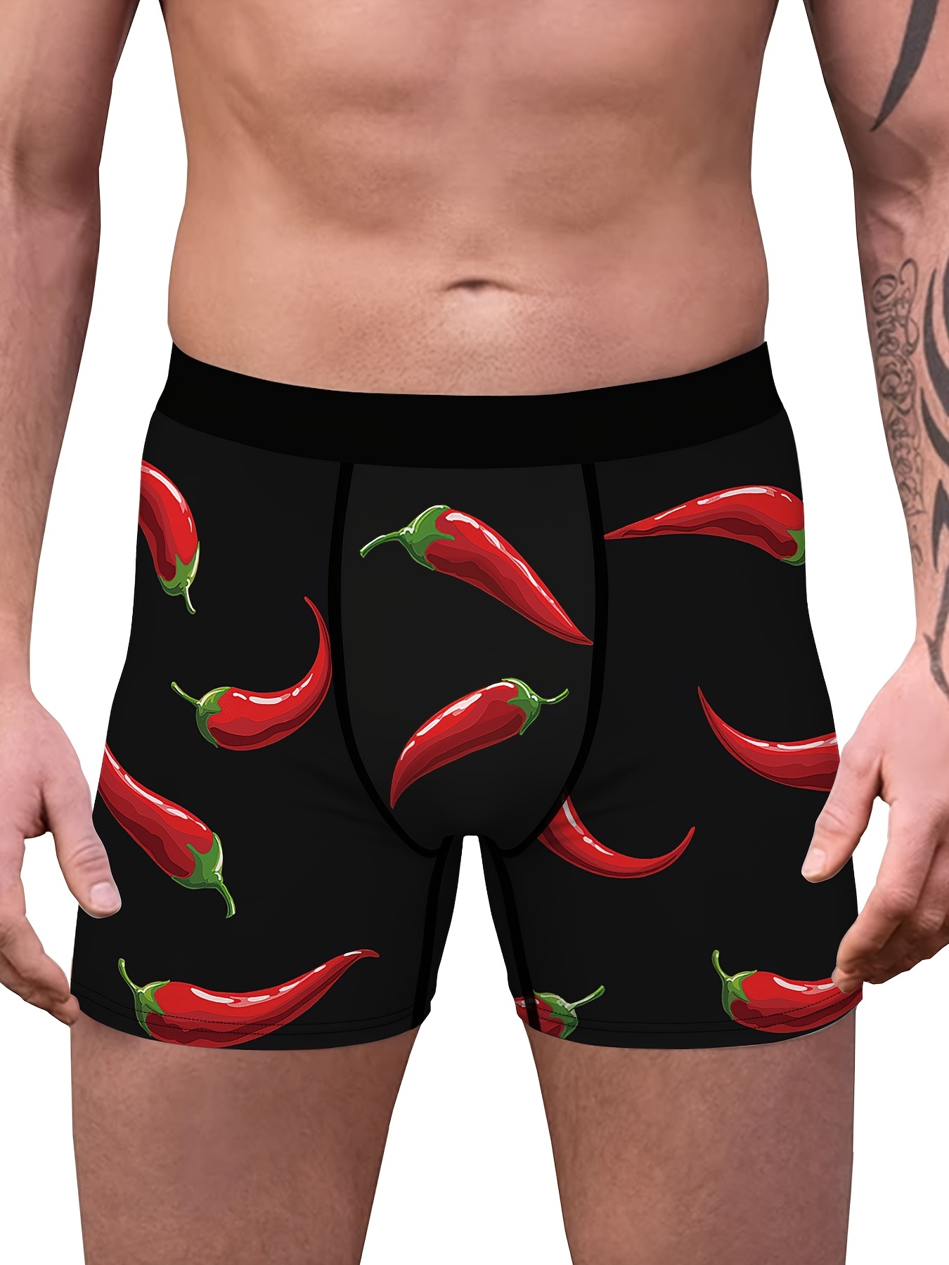 Customized Pattern Print Men's Boxer Briefs Men's Sexy - Temu