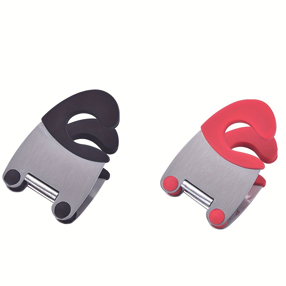 Spoon Holder Clip/Pot Side Clips Anti-Scalding Kitchen Gadgets Rubber Clips  Kitchen Cooking Stainless Steel Tool Pot Fixed Clamp