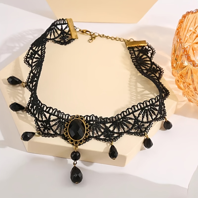 Gothic Style Retro Lace Cross Punk Personality Multilayer - Temu