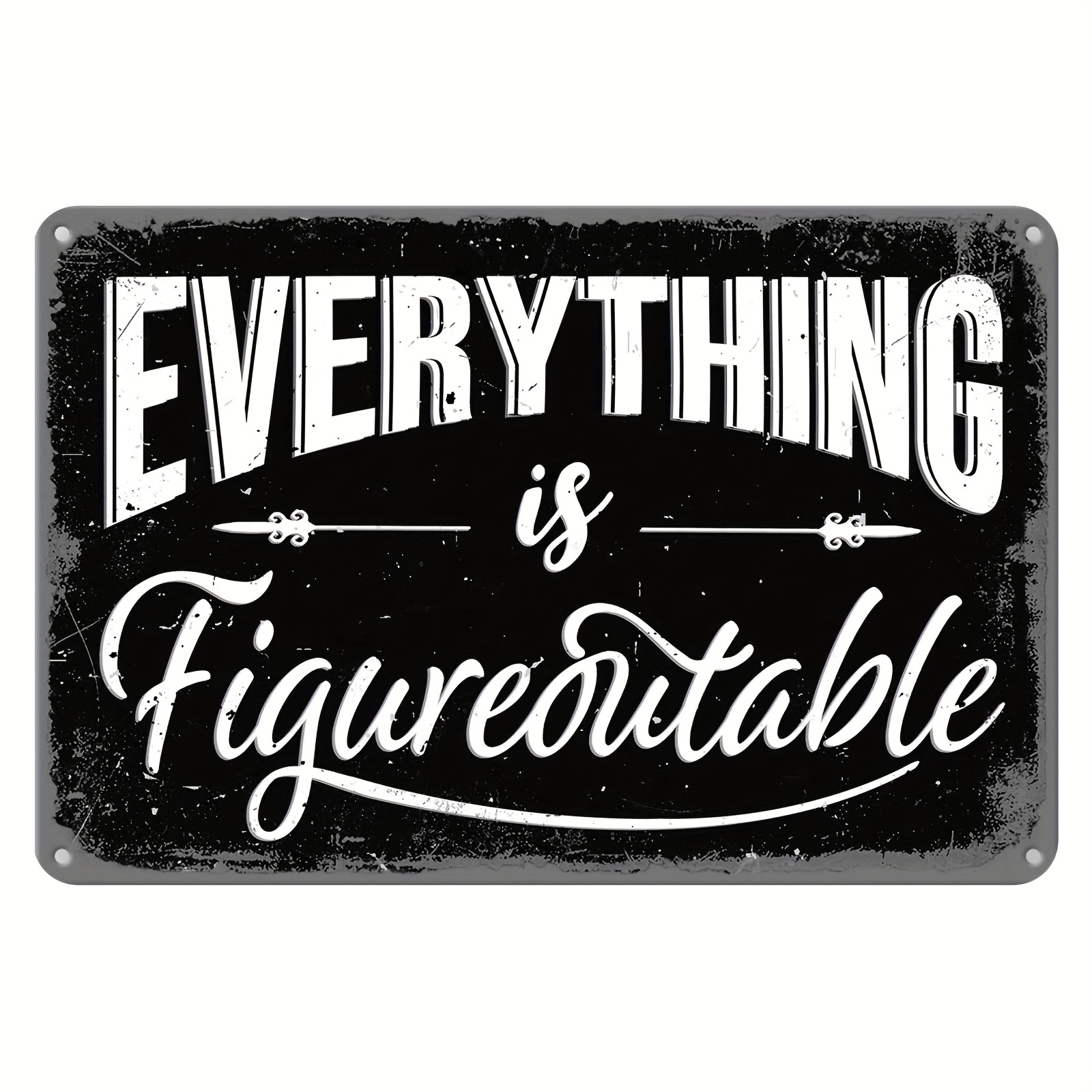 Inspirational Desk Decor Gifts for Women, Everything Is Figureoutable Sign  Gifts, Funny Cute Desk Decor, Decorations for Women's Office, Home, The