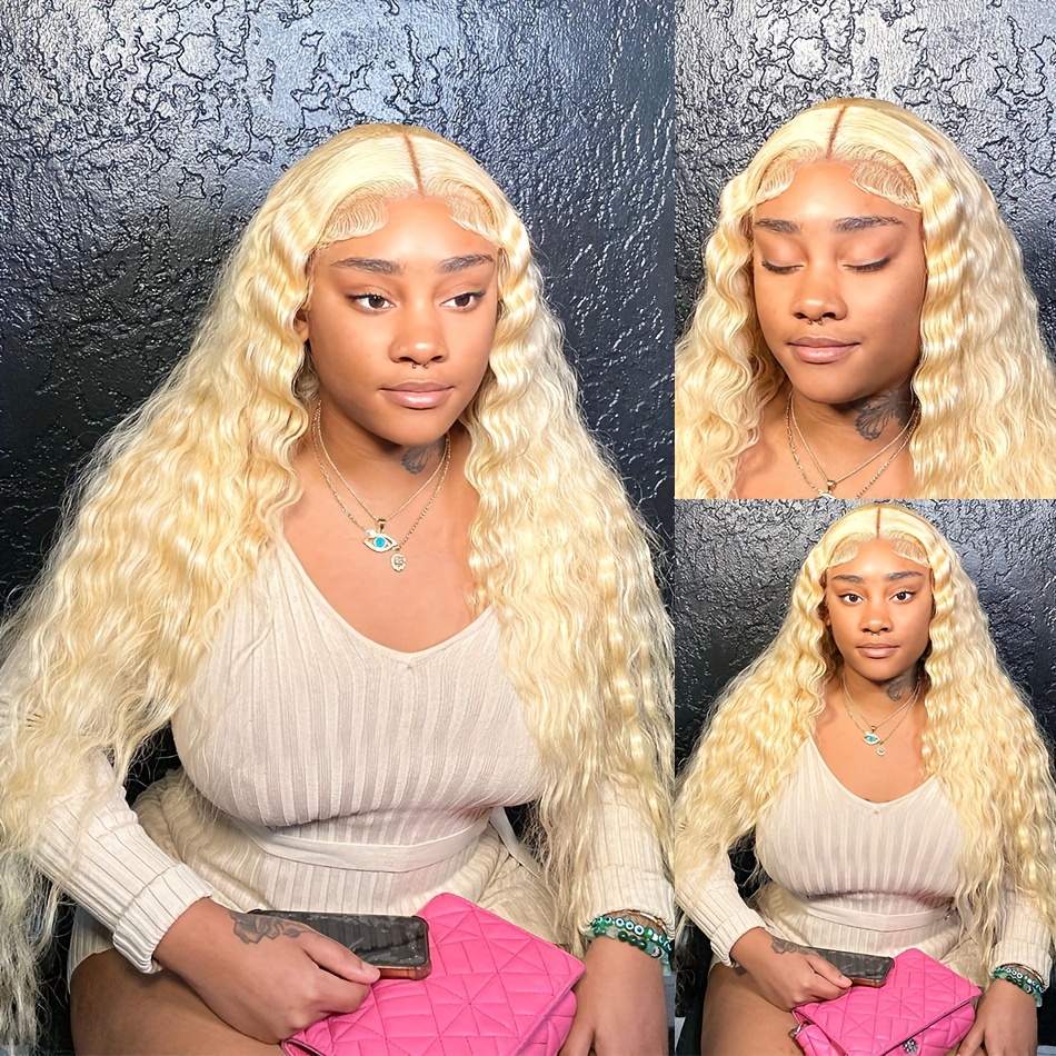 613 Honey Blonde Color 13x6 Deep Loose Wave Transparent Lace Temu