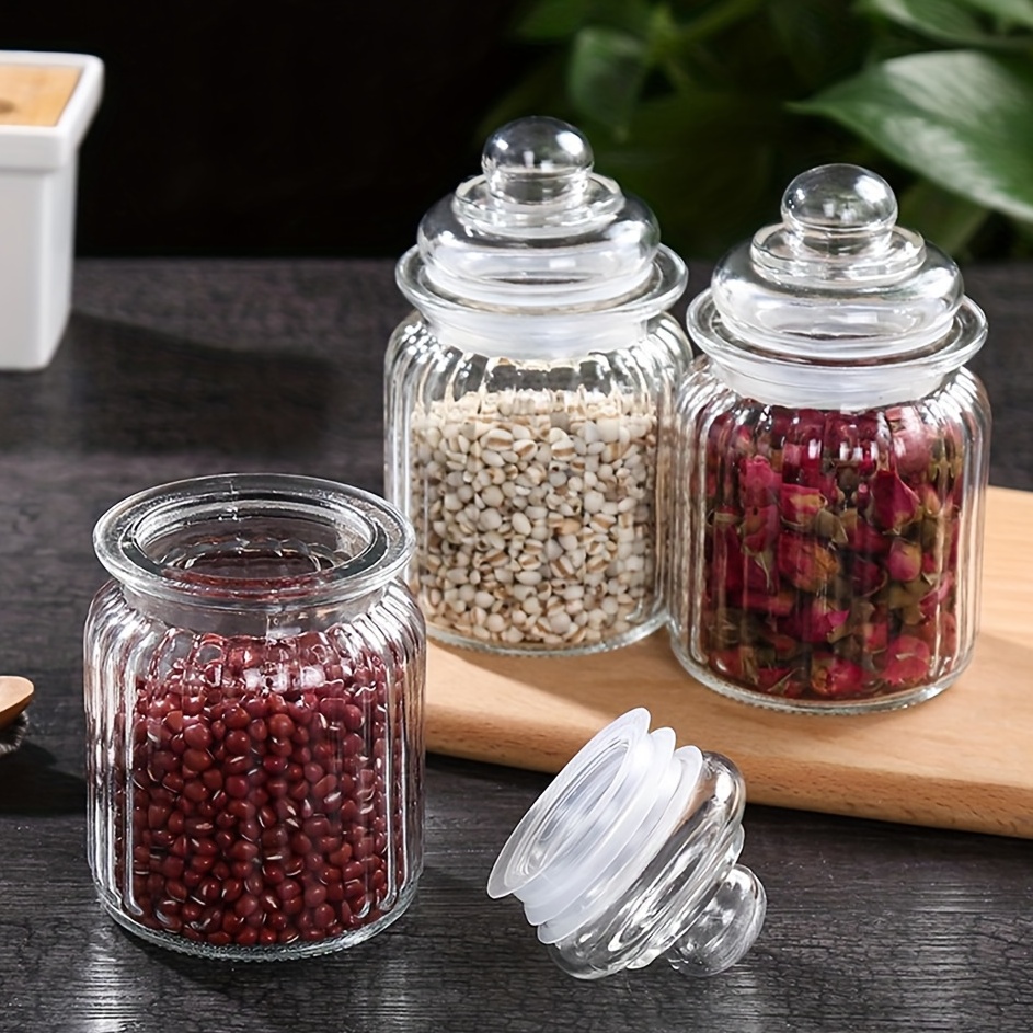 Airtight Glass Jars Glass Canisters For Coffee Beans Tea - Temu