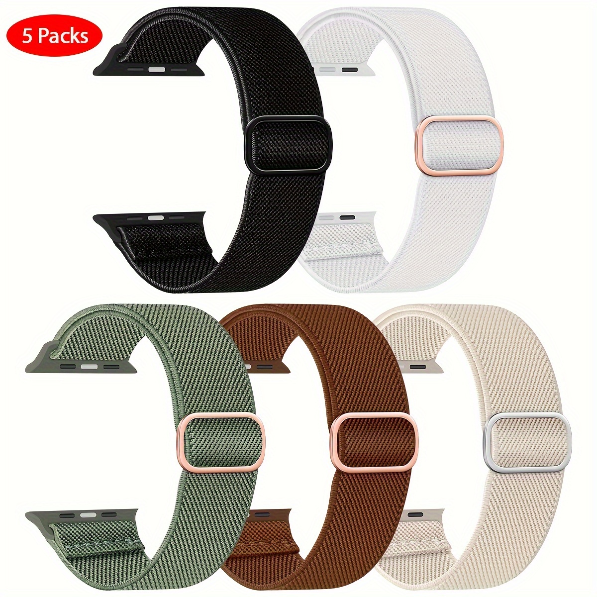 Braided Solo Loop for Apple Watch Band 44mm 40mm 45mm 41mm 38mm 42mm  Elastic Nylon Belt Bracelet iWatch Serie 3 4 5 SE 6 7 -Black and White